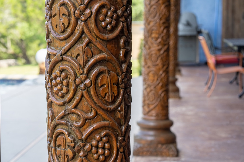 Hand made European columns installed by S.B. Thompson Construction